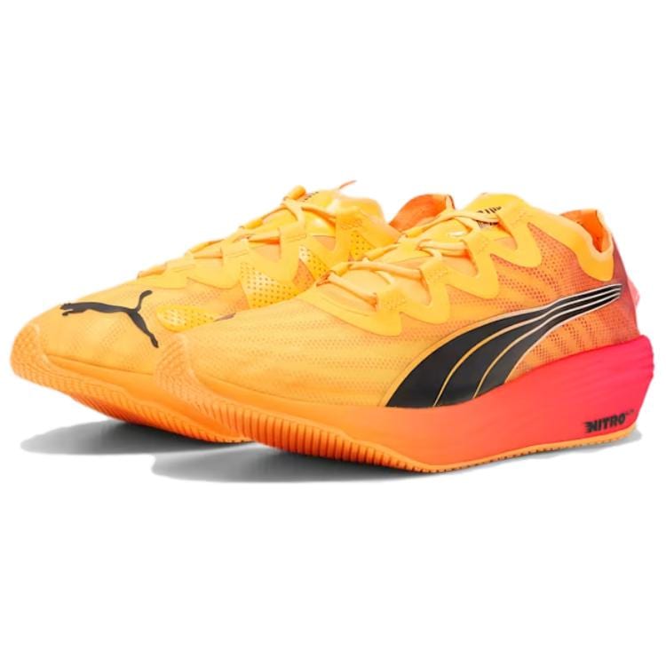 Puma Fast FWD Nitro Elite Нескользящие и дышащие Низкие Повседневные Беговые Кроссовки Мужские Желтые 310623-01