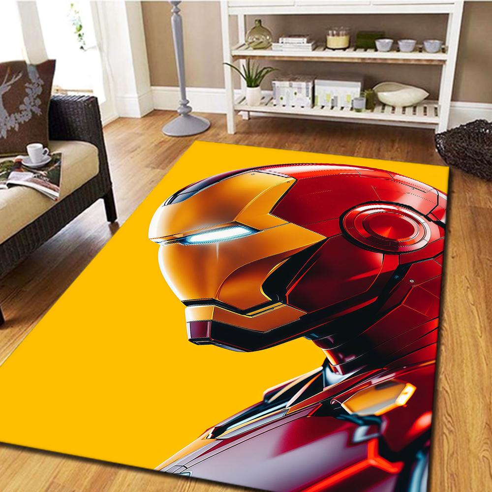 Digital Print Iron Man Carpet, Living Room Floor Mat, Bedroom Decorative Rug, Cool Movie Play Mat -HYQ32