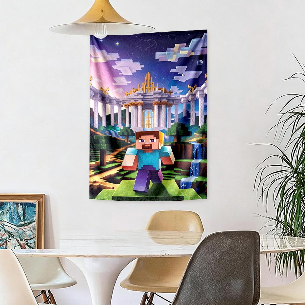 Minecraft Wall Decor Tapestry Art For Pet Memorial Birthdaywedding Party Backdrop Family Gift