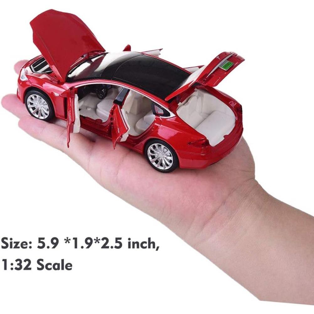 1/32 масштабная игрушечная машинка Tesla Model S, модель из сплава, автомобили с откатным механизмом, игрушки для малышей и детей