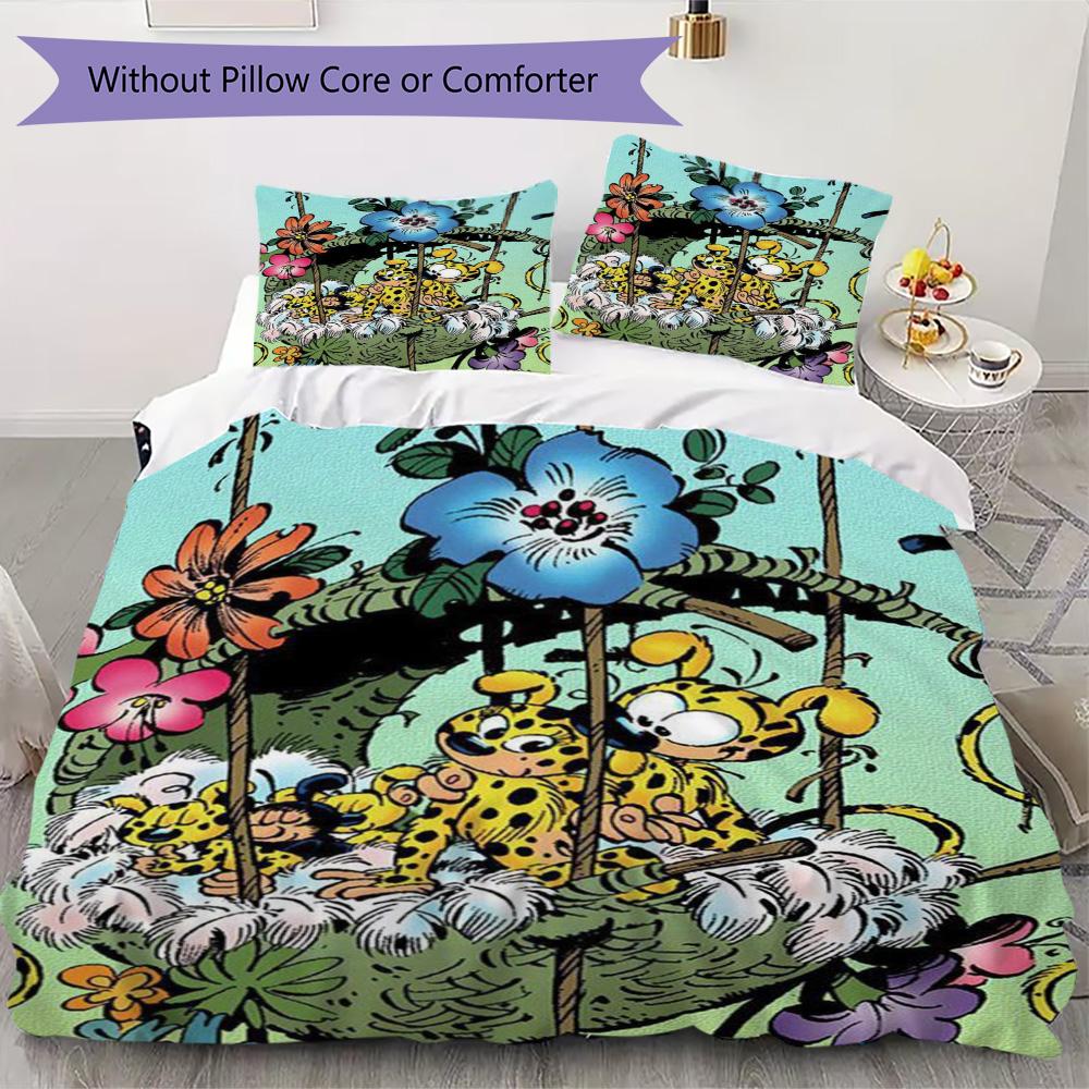 Marsupilami anime style Pattern Bedding,Quilt Set Quilt Cover Pillowcase Home Birthday Gift (1*duvet cover+2*pillowcase,without core)ZSJT0917310
