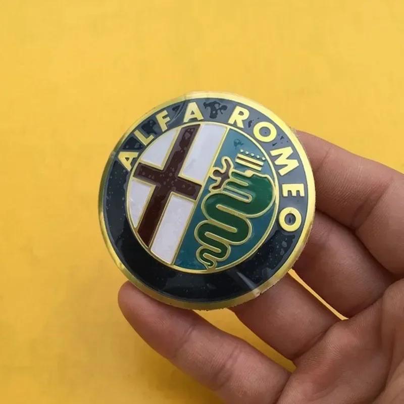 UHNPV1 TFLGX1 1Pc 40mm Car Steering Wheel Logo Badge Sticker for Alfa Romeo Mito Giulia Giulietta 147 156 166 159 Stelvio Sportiva 4C 8C GT