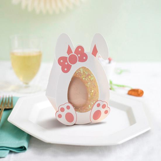 10 шт. пасхальных коробок для сладостей, коробки для закусок в форме яиц с ушками кролика, бумажные коробки для подарков на вечеринку, шоколадные печенья, конфеты, вкусности