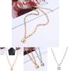 Punk Fashion Alloy Chain Necklace With Pendant For Casual Wear And Gifts