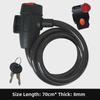 Портативный тросовый замок для велосипеда с защитой от краж и царапин