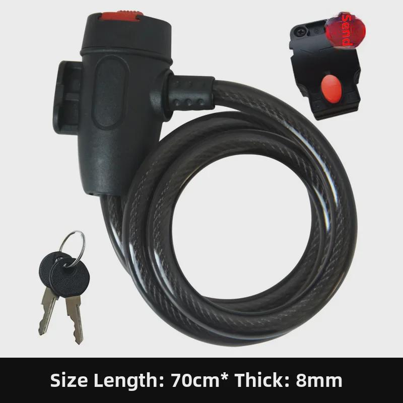Портативный тросовый замок для велосипеда с защитой от краж и царапин