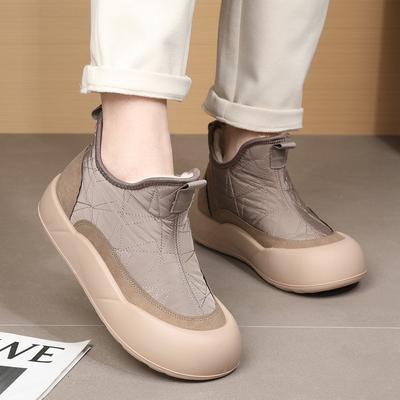 Женские зимние теплые ботинки на толстой платформе для снега, нескользящие, водонепроницаемые, полусапожки, удобные, с подкладкой из искусственного меха, короткие ботинки для женщин