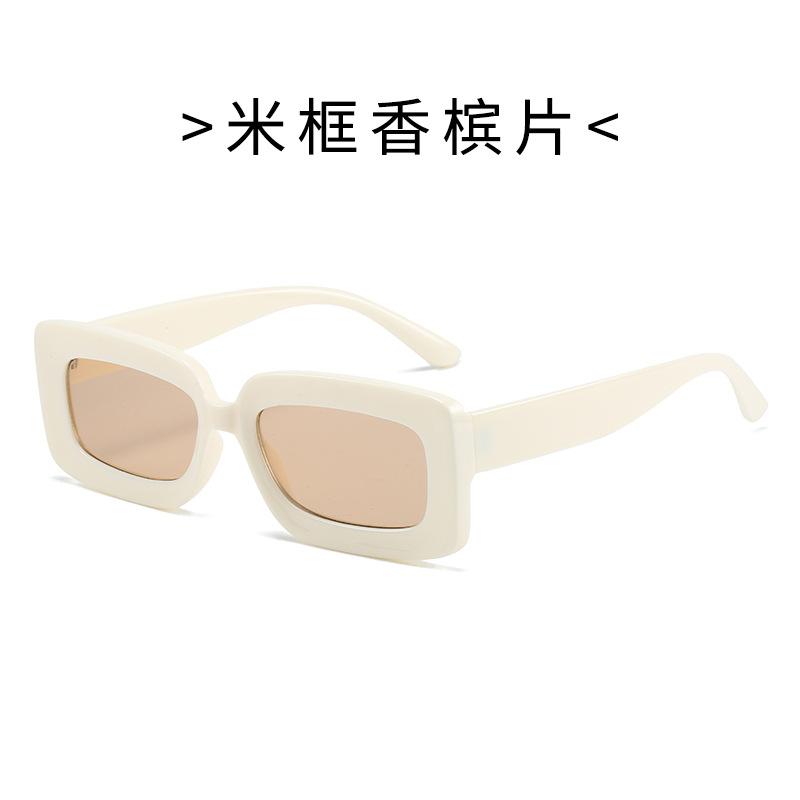 Cool Square Candy-Colored Sunglasses, Small Frame, for Men and Women, Suitable for Beach and Outdoor Use, Provides Sun Protection