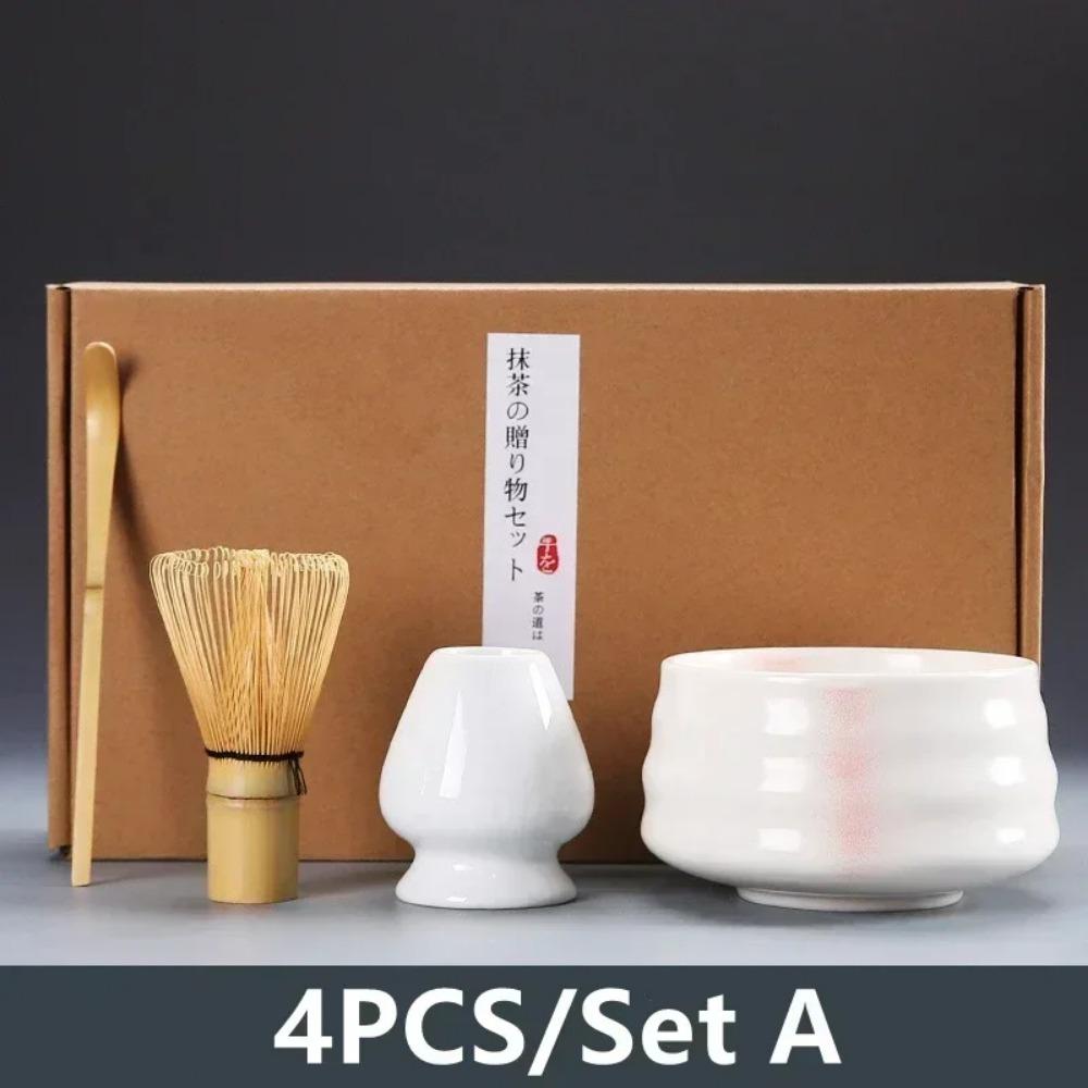 4/6 шт. Набор для чая матча ручной работы для дома, легко чистить, подставка для инструментов, миска, венчик, ложка, подарок, церемония, традиционные японские аксессуары