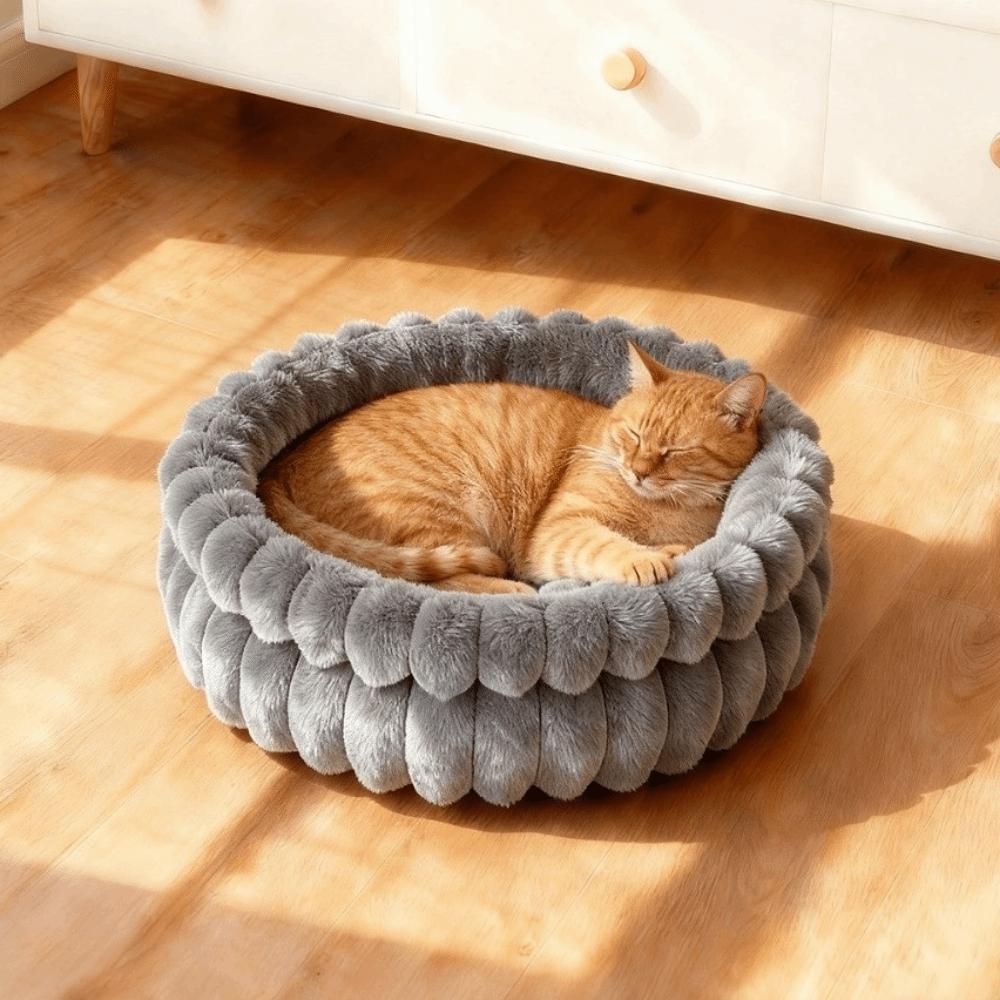 Warm Cat Sofa Bed Round Pet Sleeping Basket Dog Sleeping Mat Dog Kennel  for Cats and Dogs