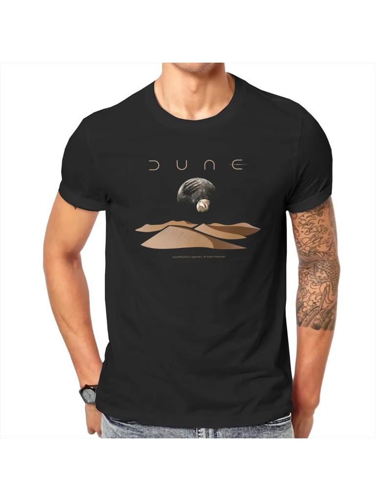 Dune Landscape With Moons Of Arrakis Unisex Tshirt For Unisex Pure Cotton Creative Tshirt Printed Tee Shirt Streetwear