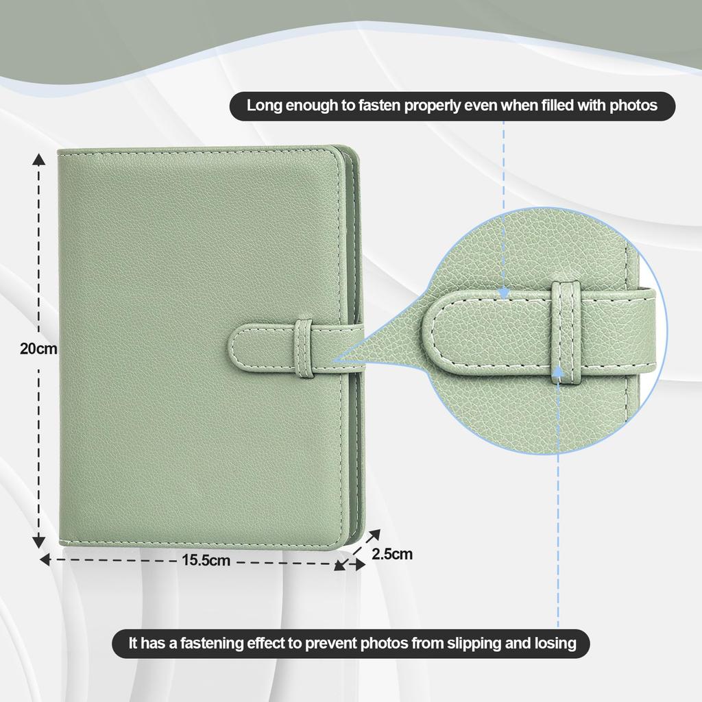 VOVMOEYA 80 Photo Album For Fujifilm Instax Wide for Polaroid Instant Instax Album Mini Inch Size 20 Pages Holds 80 Photos Light Instax Wide Pocket