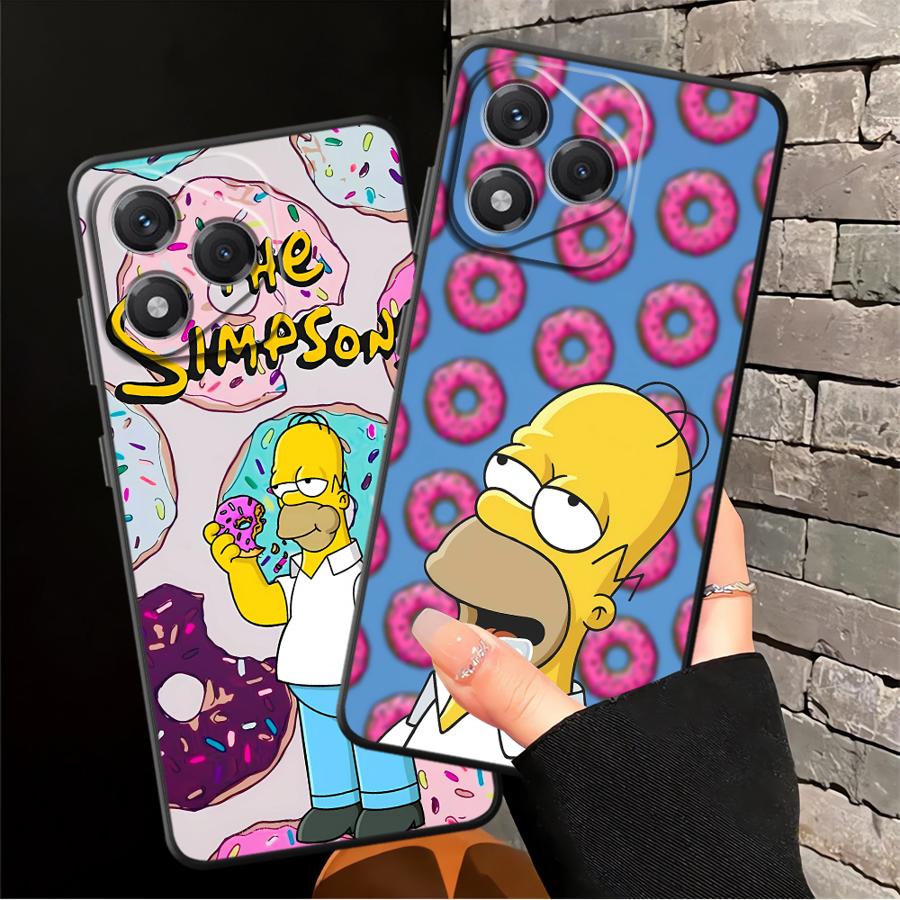 Чехол для телефона Funda для Honor X9a 70 X9 X7a 90 Lite X9c X8 8X S-simpsons Пончик