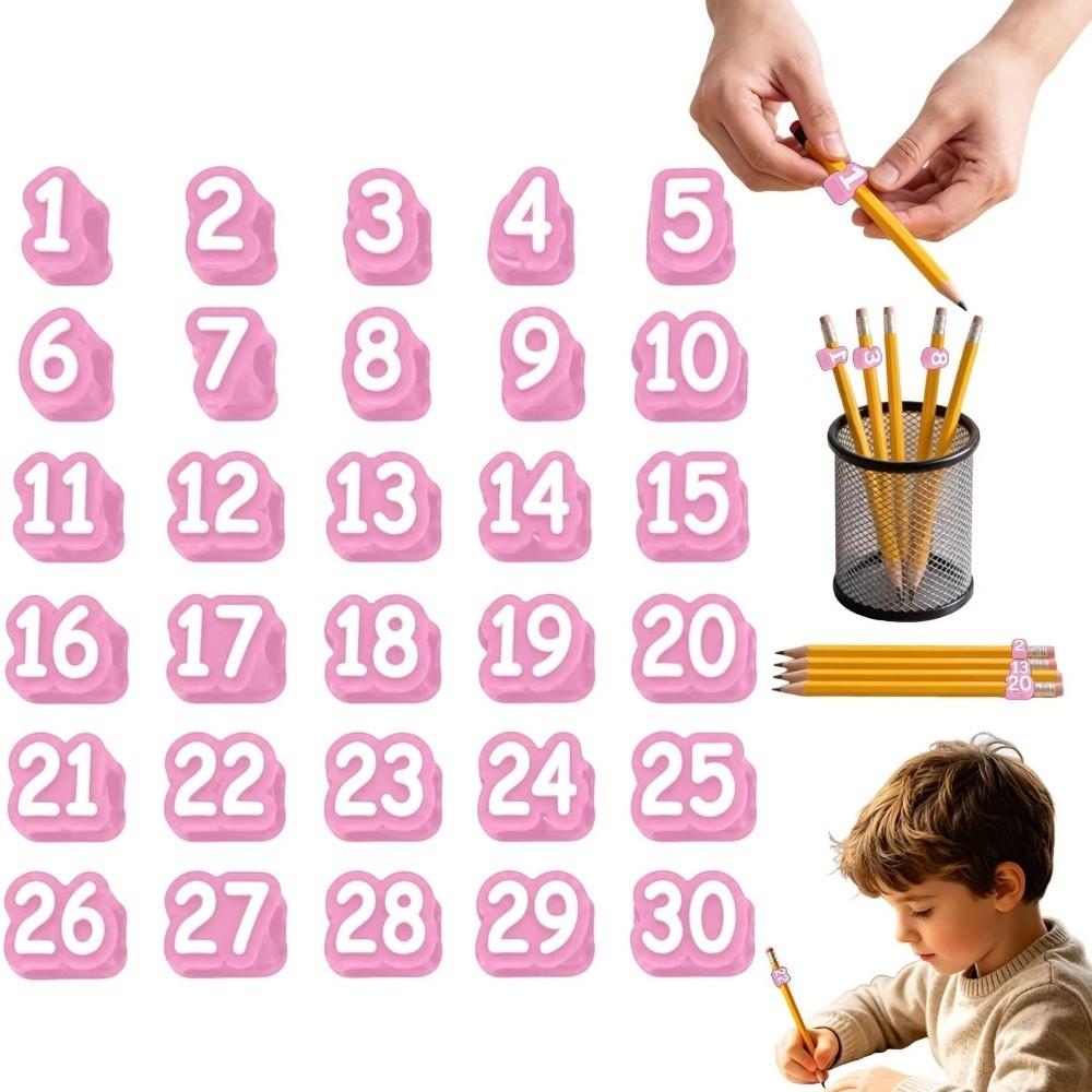 50pcs Reusable Pencil Tracking Markers Soft Reusable Pencil Labels Classroom Use