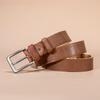 Ремень первого слоя, мужской ремень из натуральной кожи, ремень из натуральной коровьей кожи, повседневный мужской ремень с пряжкой.