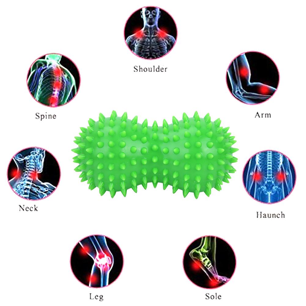 PVC Peanut Spiky Massage Ball Back Foot Massager Ball Fitness Muscle Massaging (green)