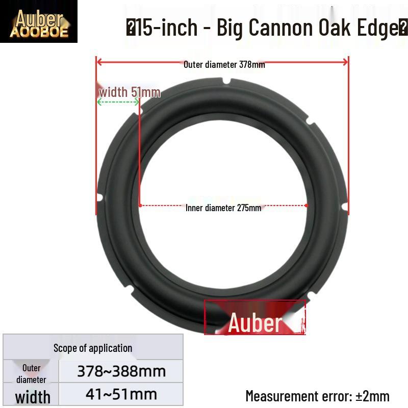 6.5" 8" 10" Speaker Subwoofer Rubber Edge Ring Accessories