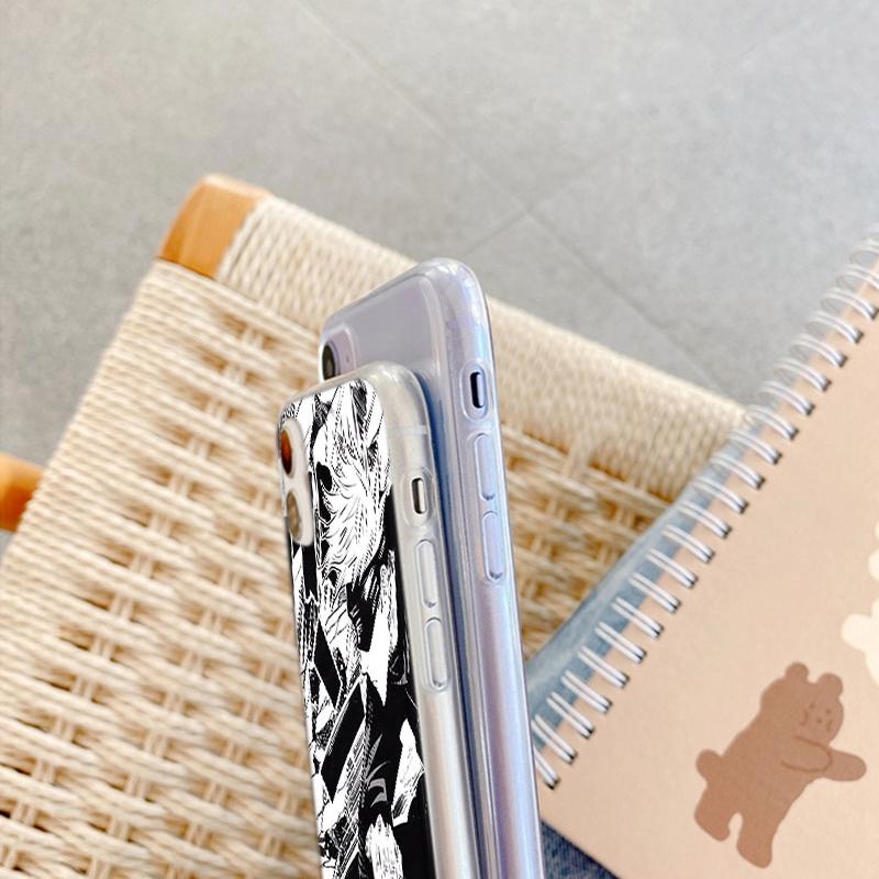 Мягкий прозрачный силиконовый чехол с рисунком аниме для Xiaomi Redmi Note 13 Poco C65 Samsung A55 M35 S24 iPhone Camera противоударный защитный бампер