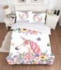 Постельное белье Милый мультяшный пододеяльник Комплекты постельного белья Пододеяльник+наволочки 3D-принт Комплект постельного белья с единорогом 140x210 Односпальный Двуспальный размер