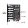 ChenYang 7-Port PCI-E 1X - 7 USB 3.0 Hub PCI Express Expansion Card Adapter with 120mm PCI-E Slot Bracket