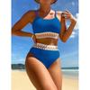 Женское бикини, сексуальный купальный костюм с высокой талией, пляжный купальник, женский летний купальник