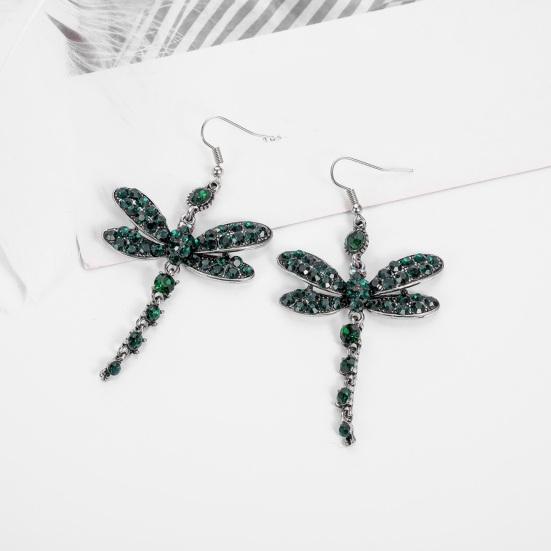 1 пара серег-крючков со стразами, цветные серьги с кисточками в этническом стиле, винтажные элегантные гипоаллергенные висячие серьги для женщин и девочек, модные ювелирные изделия