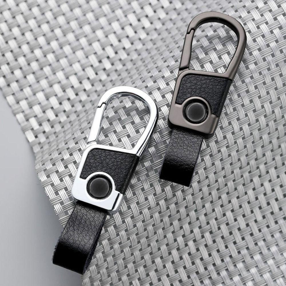 Cowhide Car Key Ring Genuine Leather Keychain Durable Key Ring Holder Auto