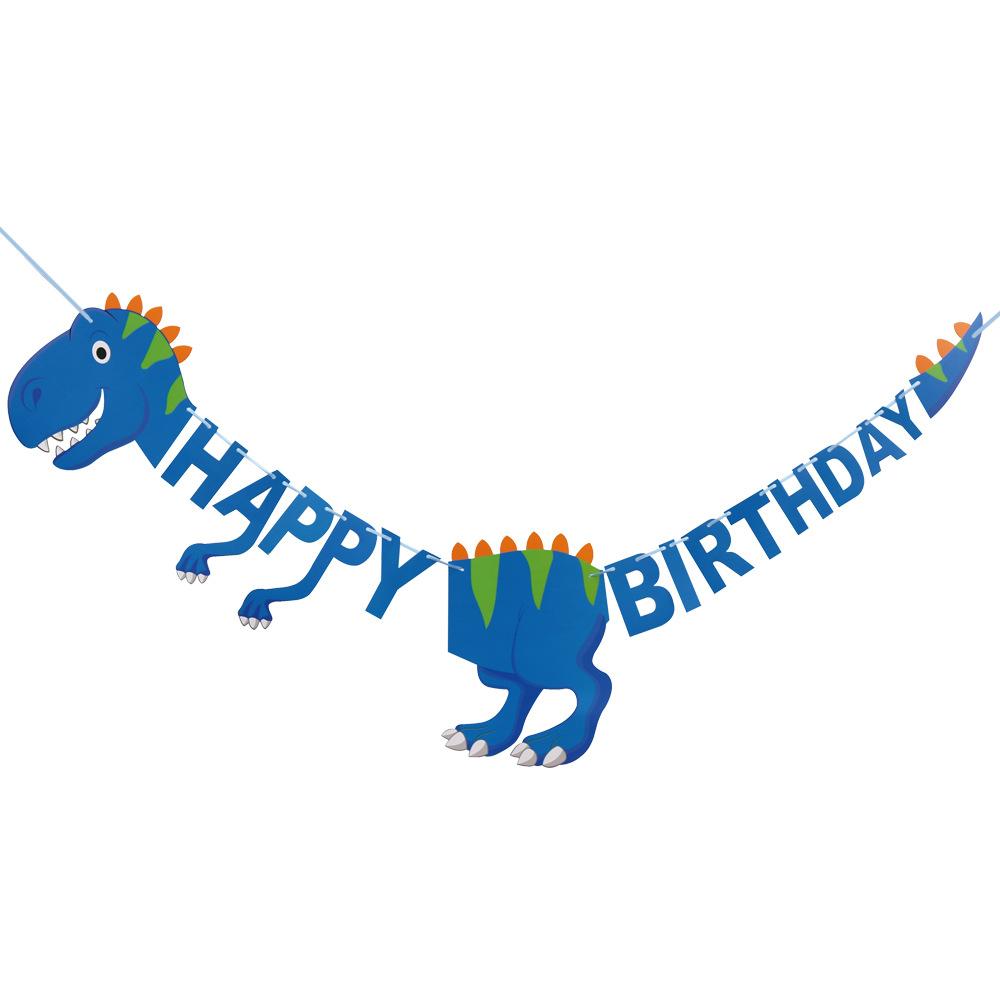 Dinosaur Happy Birthday Garland Banner Roar Dino Party Balloons Jungle Animal Safari 1st Kids Birthday Party Decoration Supplies