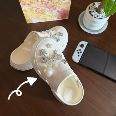 Шикарные женские металлические жемчужные украшения для обуви: Трендовые DIY Цветочные Аксессуары