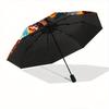 1pc The Dance of Fire and Ice Dragons Fully Automatic Folding Portable Umbrella, 8 Iron Frames, Three-Fold Design, Suitable for All Seasons, Suit