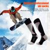 1 пара носков для катания на лыжах выше колена, зимние термоноски, теплые, противоскользящие, ветрозащитные, для сноуборда