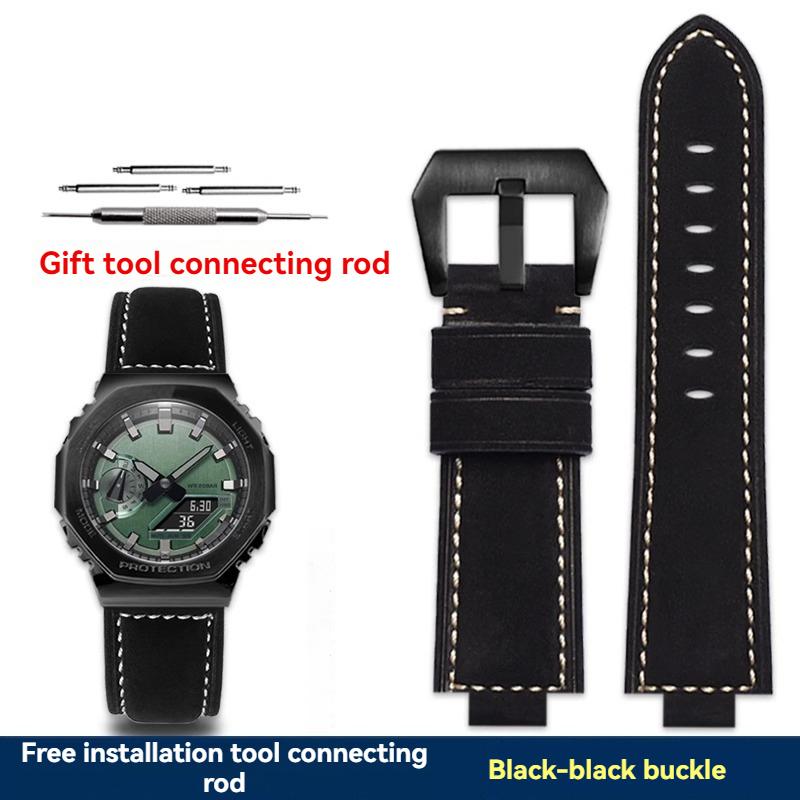 Модифицированный кожаный ремешок для часов Casio G-SHOCK GM-2100 GA2100 GA-2100 GM110 GA-110/120 GD-110 Браслет Ремешок 24x16мм
