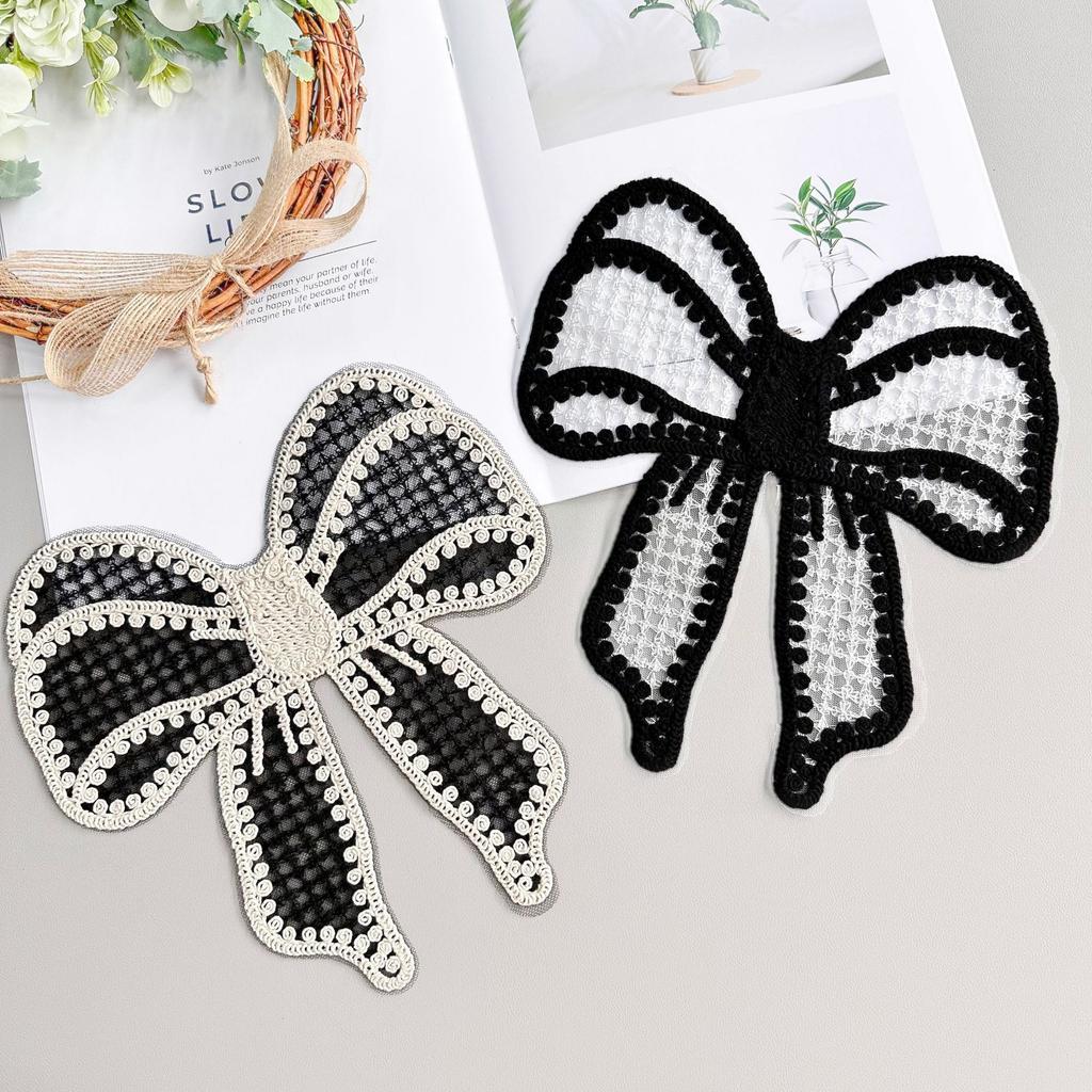 Mesh Lace Bow Diy Patch Sticker Clothing Top Sweater T-Shirt Decorative Accessories Cloth Sticker Accessories