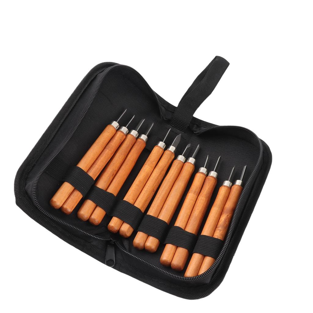 Набор ручных стамесок для резьбы по дереву, 12 шт., высокая твердость, полный набор инструментов, инструменты для ремонта гитар, с 2 точильными камнями для