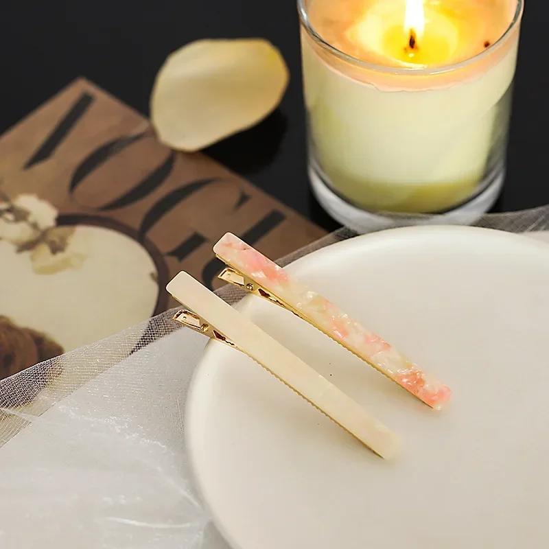 1 шт. модные заколки-аллигаторы из ацетатного цинкового сплава, заколки для волос, простые прямоугольные заколки для волос, головные уборы, женские аксессуары для волос