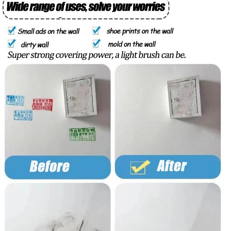 100 г Белая Розовая Краска для Стен Маленькая Валик Кисть Краска Для Ремонта Внутренних Стен Ремонт Граффити На Стенах Домашнего Хозяйства Экологическая Краска