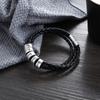 Персонализированные черные плетеные веревочные браслеты с гравировкой 5 имен, многооборотные браслеты, обещанный индивидуальный подарок на годовщину для мужчин