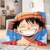 Фланелевое одеяло из аниме OnePiece Теплое, Уютное, Подходит для спален, Диванов, Кроватей, Стульев, Пикников, Путешествий