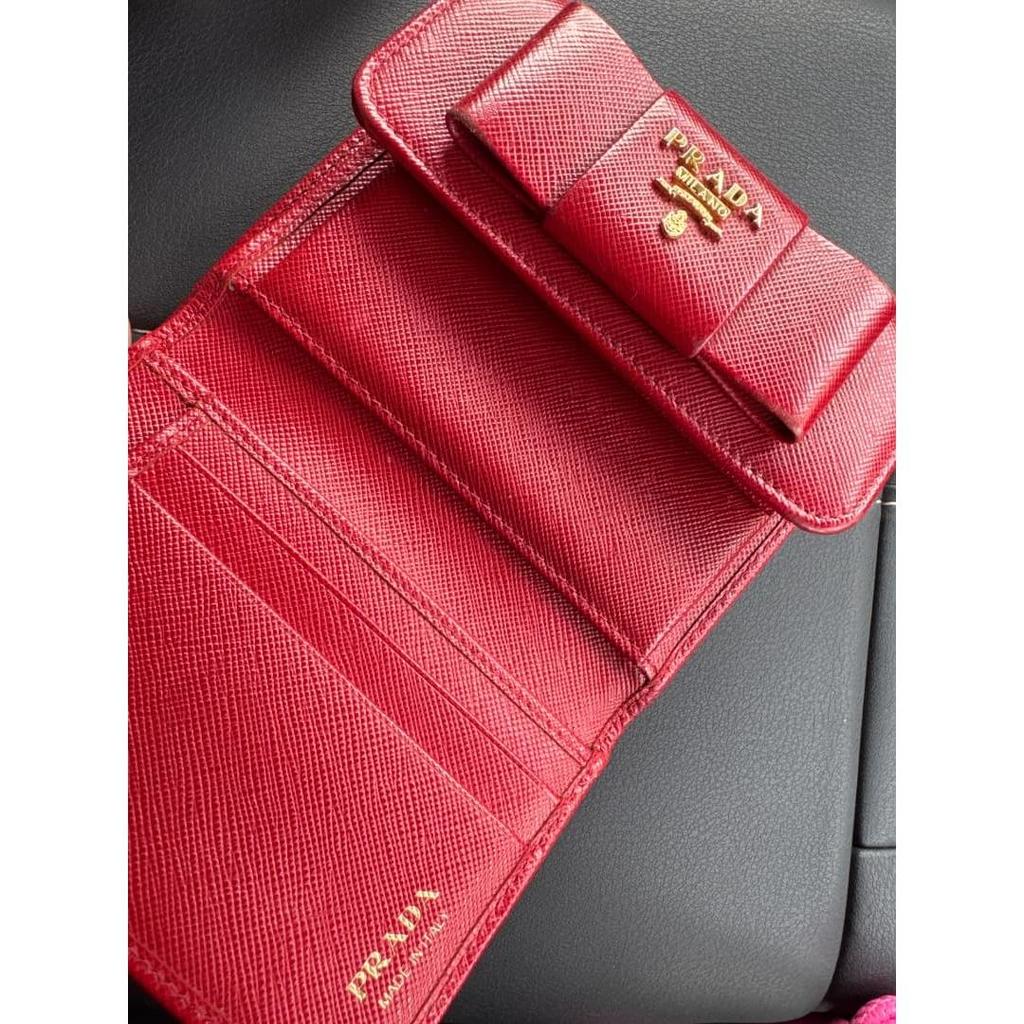 Used PRADA Saffiano wallet ribbon