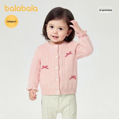Вязаный кардиган с бантом для девочек Balabala