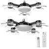 Universal Dimming Drone Fan with LED Lantern Remote Control Silent Ceiling Drone Fan E27 E26 for Dining Room Bedroom Living Room