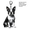 Acrylic Keychain 2D Dog Shape Fine Craftsmanship Keyring Decorative Backpack Handbag Phone Car Pendant