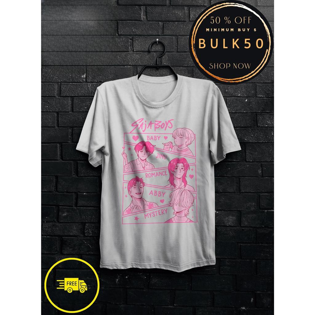 Аниме K-Pop Футболка Охотники на демонов Харадзюку Круглый вырез Повседневная рубашка Подарок