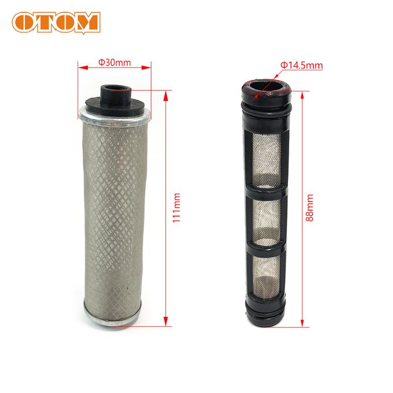 OTOM Motorcycle Oil Filter Coarse Filtration Cover Kit Engine Fine For ZONGSHEN ZS177MM NC250 NC450 KAYO K6 T6 Pit Dirt Bike
