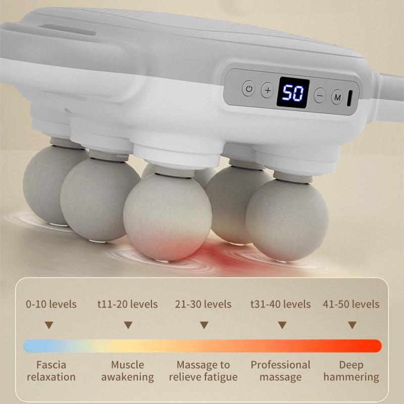 6-головочный массажный пистолет, мышечно-фасциальный пистолет, высокочастотный вибрационный массажер для тела, обезболивающий мышечно-фасциальный пистолет