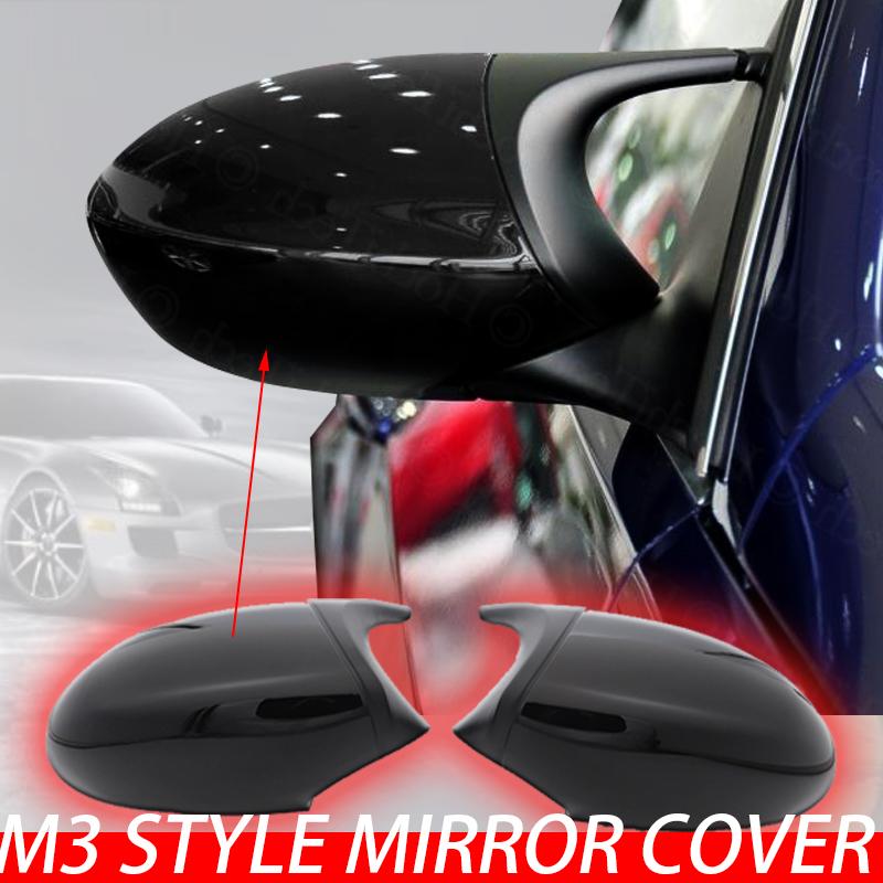 E90 E91 Черный стильный чехол M3 E81 E82 E87 E88 для BMW 1 3 серии E92 E93 из углеродного волокна M Look Кепка заднего зеркала автомобиля