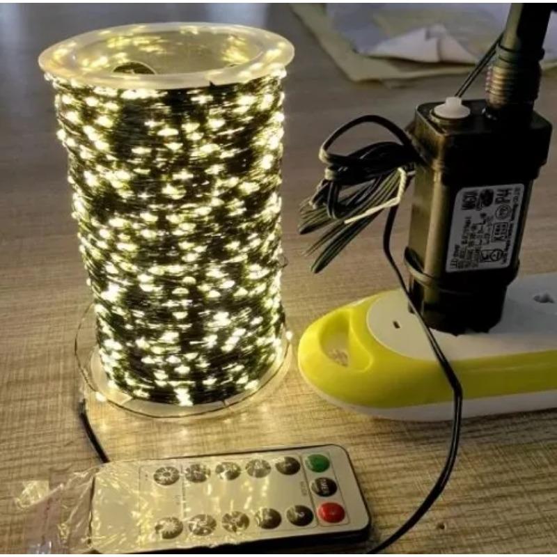 1 шт. 500/1000 светодиодных сказочных гирлянд, Рождественская гирлянда, уличный декор, водонепроницаемые светильники с пультом дистанционного управления для уличной елки, свадьбы