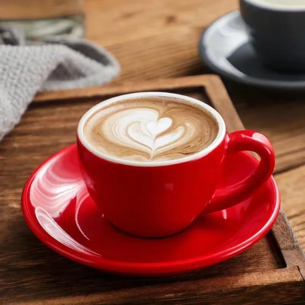Чашка для капучино 220 мл однотонная парная кружка минималистичная керамическая кофейная чашка подарок