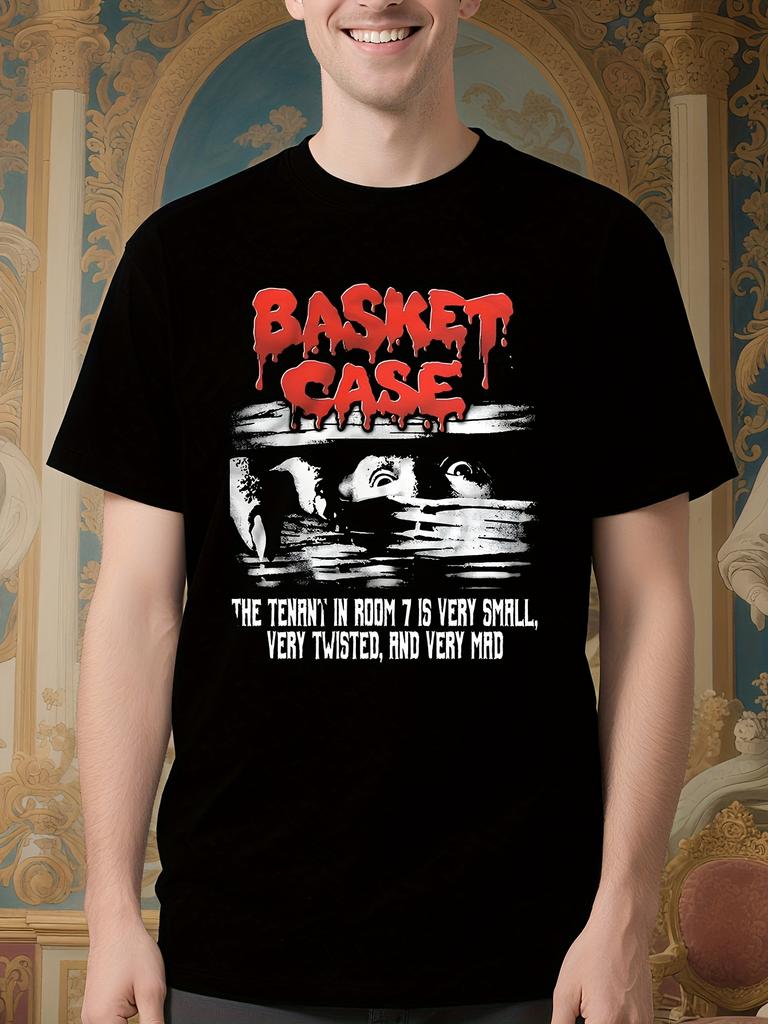Plus Size Basket Case Graphic Tshirt - Black Horror Movie...