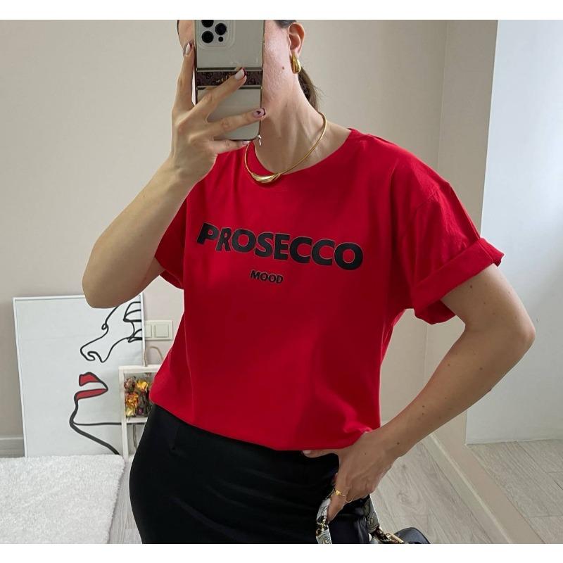 Plus Size Women's Summer Letter-printed Round Neck Loose Short Sleeved Top